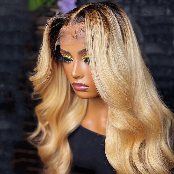 Lâche Deep Wave HD Transparnet Lace Frontal Perruques de Cheveux Humains pour les Femmes Noires 