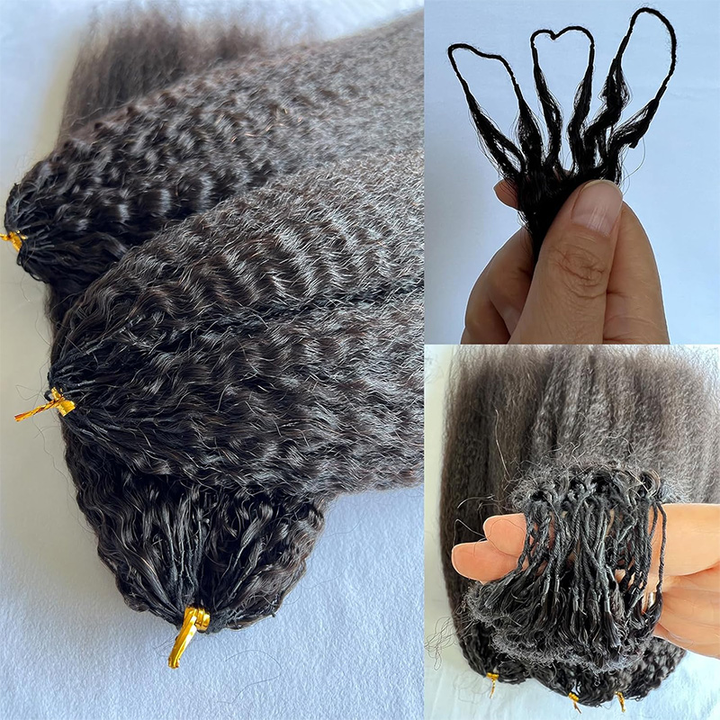 Lumiere Kinky Straight Feather Crochet Human Hair Saving Time for Natural Boho Braids Miracle
