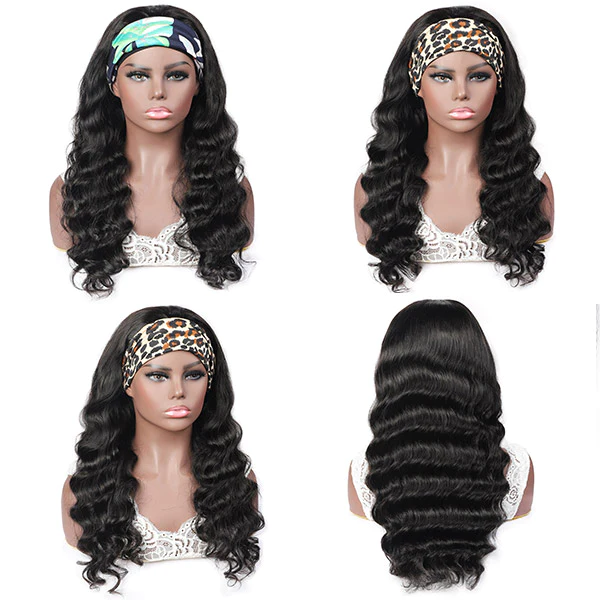 Headband Wigs Loose Wave Human Hair Wig Affordable Wigs For Black Women