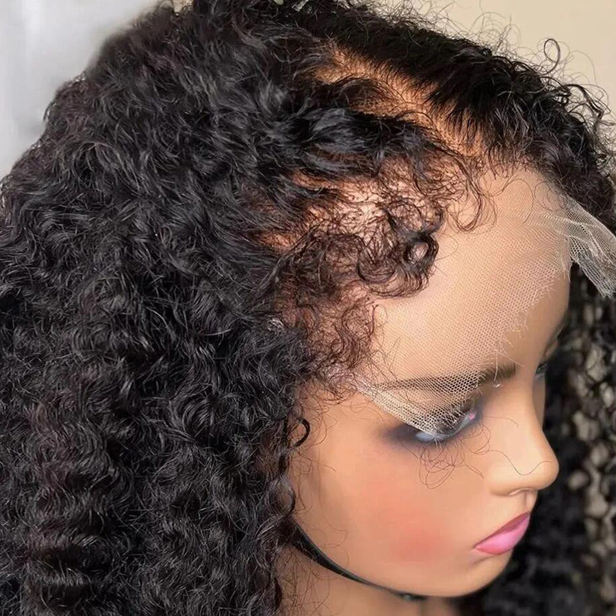 4C Edges | Undetectable Water Wave Edges 13x4 Frontal Lace Wig For Black Women | Afro Inspired