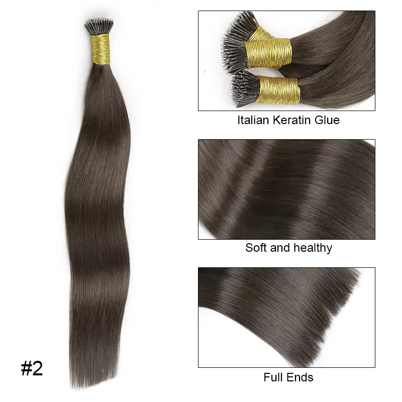 Color Hair #4 Tape In Hair Extensions Cheveux Raides Vierges Humains 20 pcs/1pack 100% Cheveux Humains 