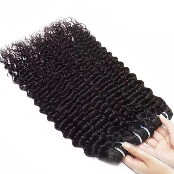 lumiere 15A Deep Wave Virgin Hair 3 Bundles  Human Hair Extension 10-24 inches