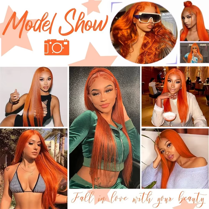 [Glueless Wig]Lumiere Hair Color #350 Straight Wig 4x4 & 5x5 Pre-cut Lace Easy To Wear Glueless Wigs Human Hair