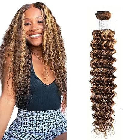 Brun chocolat # 4 Bundles de vague profonde en vrac Bundles de cheveux humains colorés brésiliens Extension de cheveux Tissages de cheveux