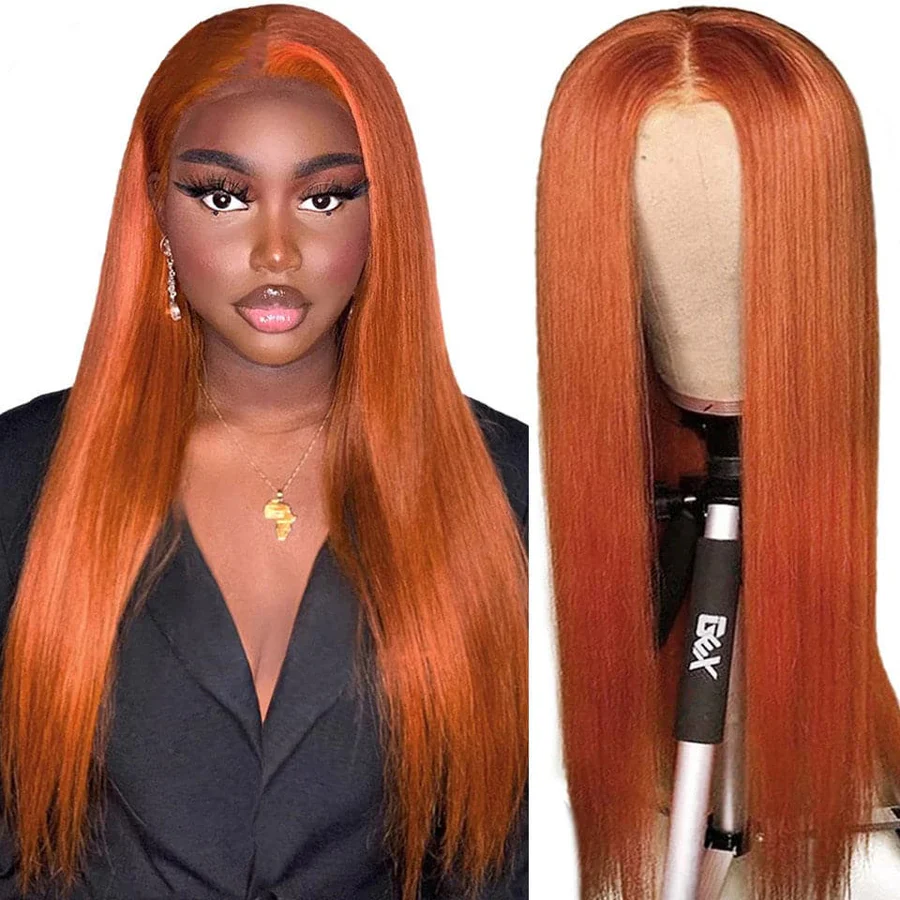 Lumiere Red color #99J Colored 13x4 Straight Lace Frontal Human Hair Wig