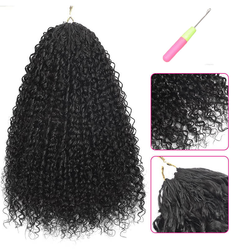 Lumiere Kinky Curly Feather Crochet Human Hair Natural Boho Braids Miracle Ready Time-Saving Pre-Separated