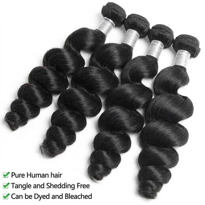 lumiere 1 pièce Loose Wave Bundle Extension de cheveux humains vierges