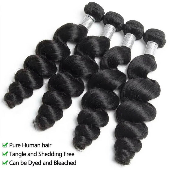 lumiere 1 pièce Loose Wave Bundle Extension de cheveux humains vierges