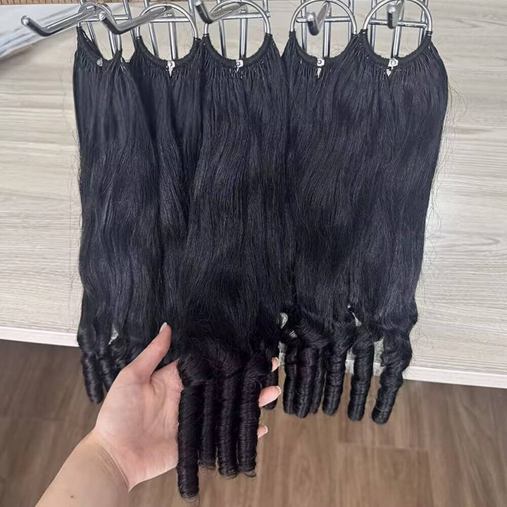 Color Hair #4 Tape In Hair Extensions Cheveux Raides Vierges Humains 20 pcs/1pack 100% Cheveux Humains 
