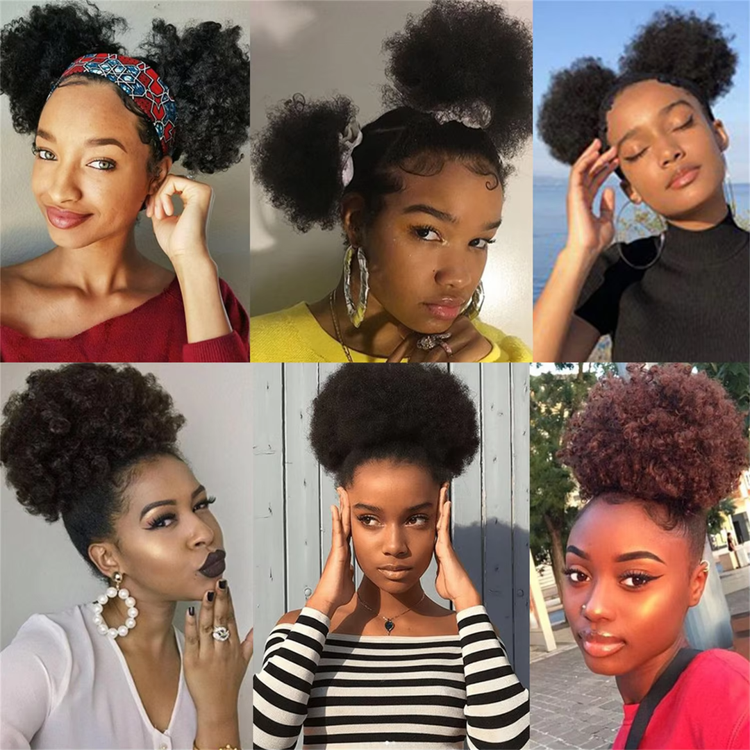 Deep Wave Drawstring Ponytail Hair Extension Cheveux humains humides et ondulés 