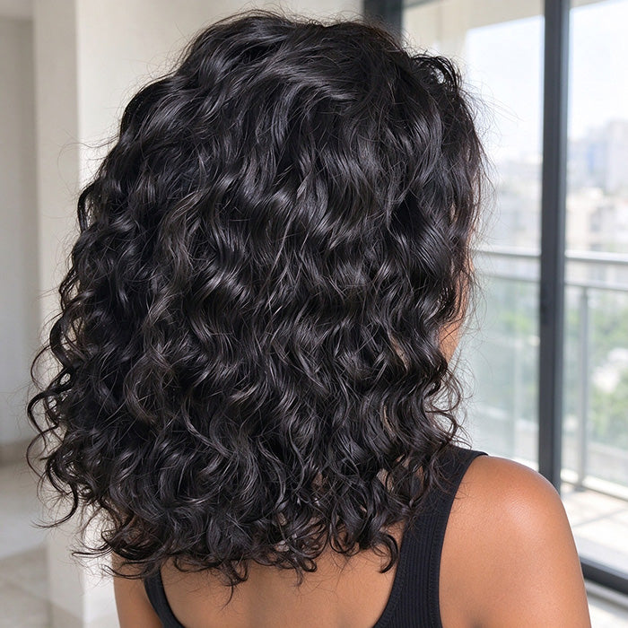 Kinky Curly Bob 13x4 / 4X4 Lace Front Cheveux Humains Pour Les Femmes Noires Sans Colle 