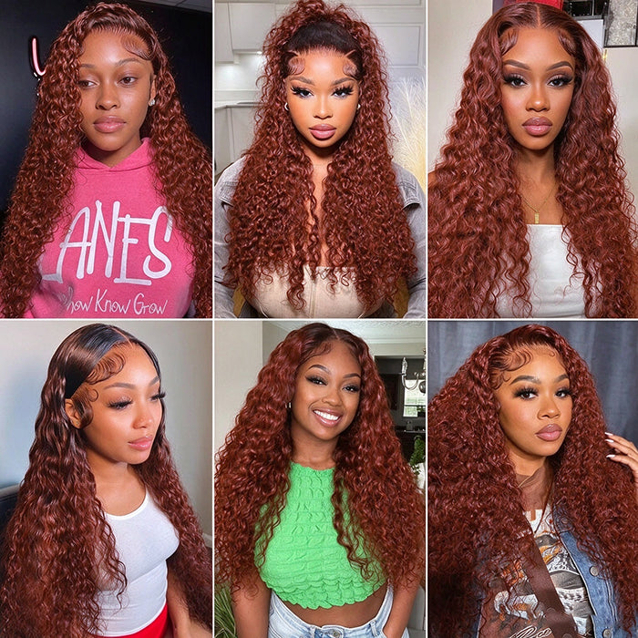 613 Blonde Water Wave 4 Bundles avec fermeture 4x4 avec dentelle transparente 