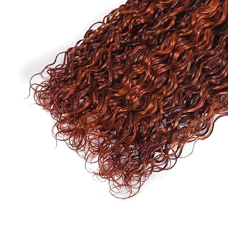 Lumiere #33 Reddish Brown Water Wave 3 Bundles Extensions 100% Human Hair(No Code Need)