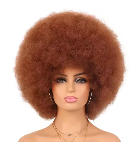 New Pixie Cut Colored Fluffy Afro Kinky Curly Wig For Women Human Hair Full Machine Explosive Hair Wigs