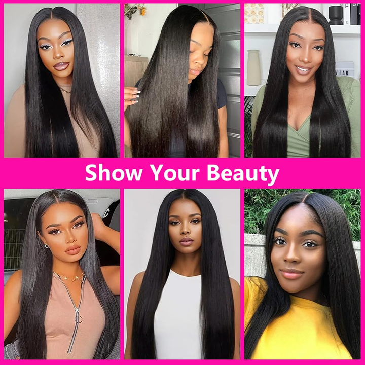 Lumiere 15A Clip in straight  V-Shaped Hair Extension One Piece 5 Clips One Set Clips for Women