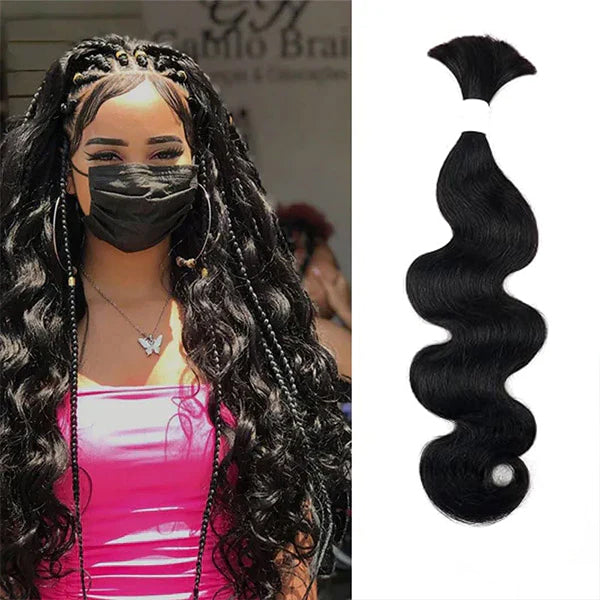 lumiere 1 Piece Natural Black Body Wave Bulk For Braiding Hair