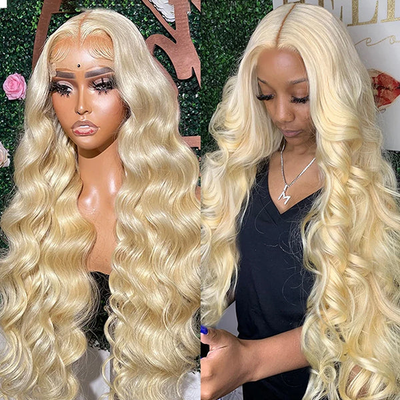 AMZ Lumiere 613 Honey Blonde 13x1x6 T Part Lace Body Wave Glueless Wig for Black Women