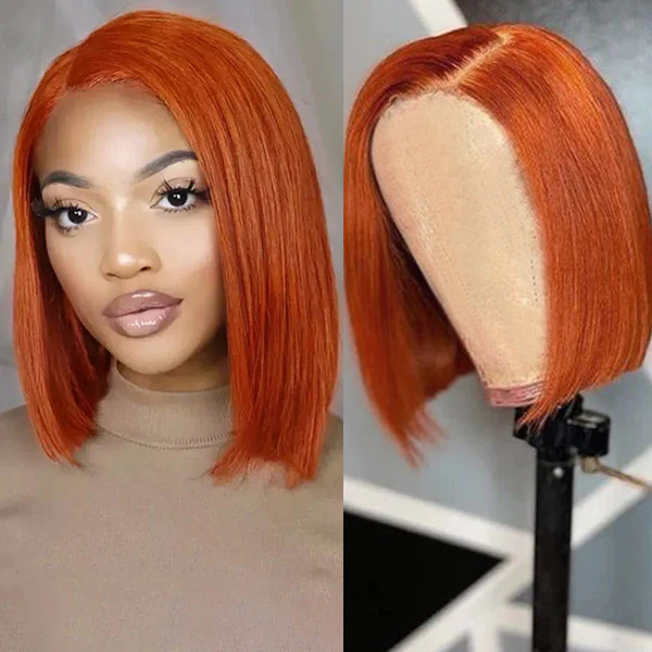 Colored Bob Wigs 13x4 Lace Front Wigs Straight Human Hair Wig For Women | Lumiere