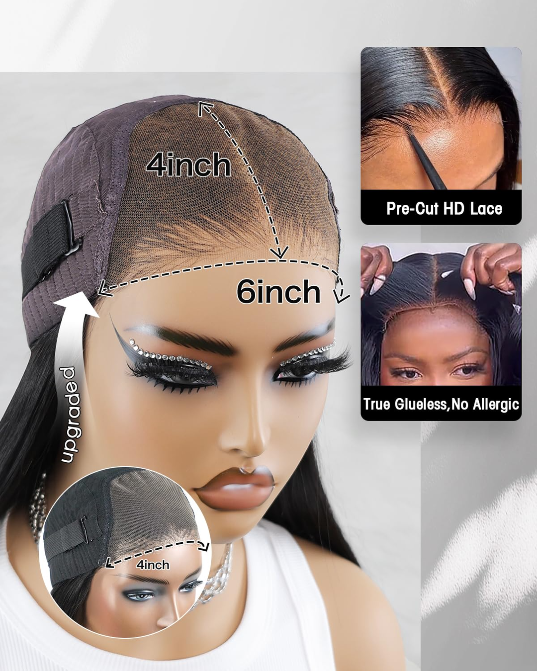 [Glueless Wig] Lumiere Hair Ready To Go Burmese Curly Glueless HD 6X4 Pre-cut  Lace Closure 100% Human Hair Wig