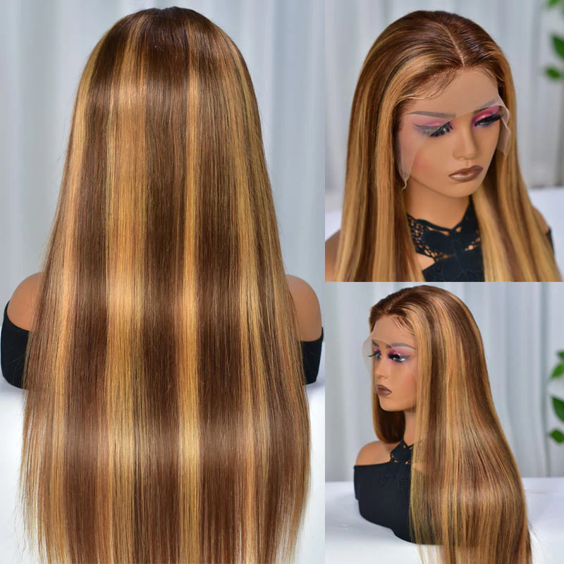 Lumiere Hair #P4/27 Straight Wig  13x6 Lace Front Human Hair Wigs