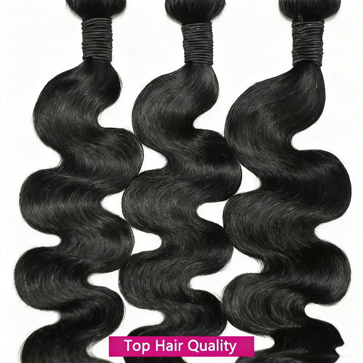 (B2) Body Wave 3 Bundles Human Hair  Brazilian Hair Weave Extensions 100% Human Hair For Women Top Quality