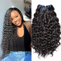 Lumiere 15A Water Wave Human Hair 3 Bundles Natural Black Brazilian Remy Hair