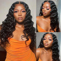 Loose Deep Wave Lace Frontal Wigs Virgin Human Hair Pre Plucked 150% 180% Density