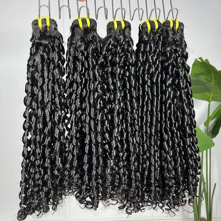Lumiere 15A Super Double Drawn Raw Pixie Curly Virgin Human Hair 3 Bundles Unprocessed Hair Extensions