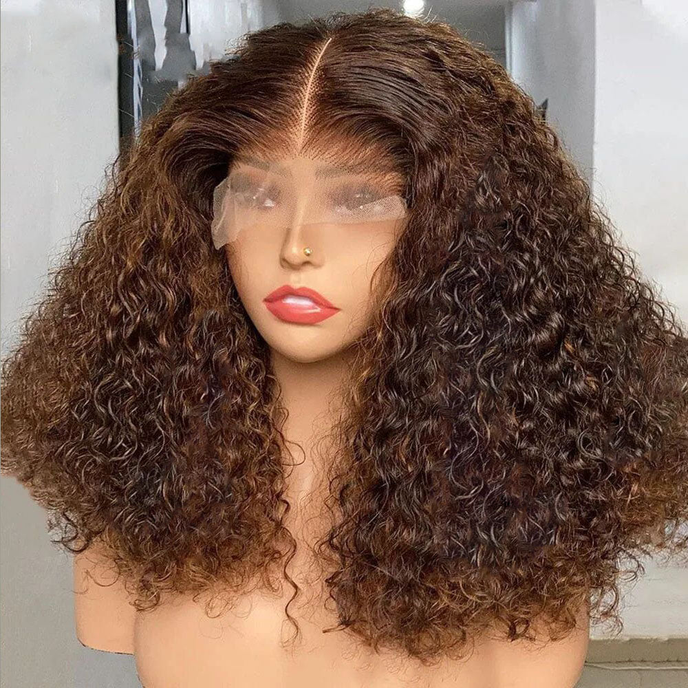 Lumiere 13x4 Lace Front Afro Kinky Curly Human Hair Wig For Black Women HDZ