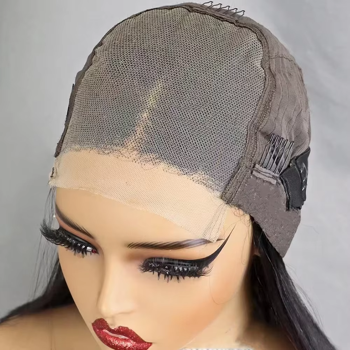 Perruque de dentelle sans colle pré-plumée de cheveux humains de vague de corps courte de dentelle frontale de Bob 