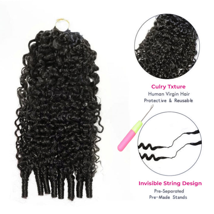 Lumiere Burmese Curly Feather Miracle Crochet Human Hair Extension Save Time With This Design