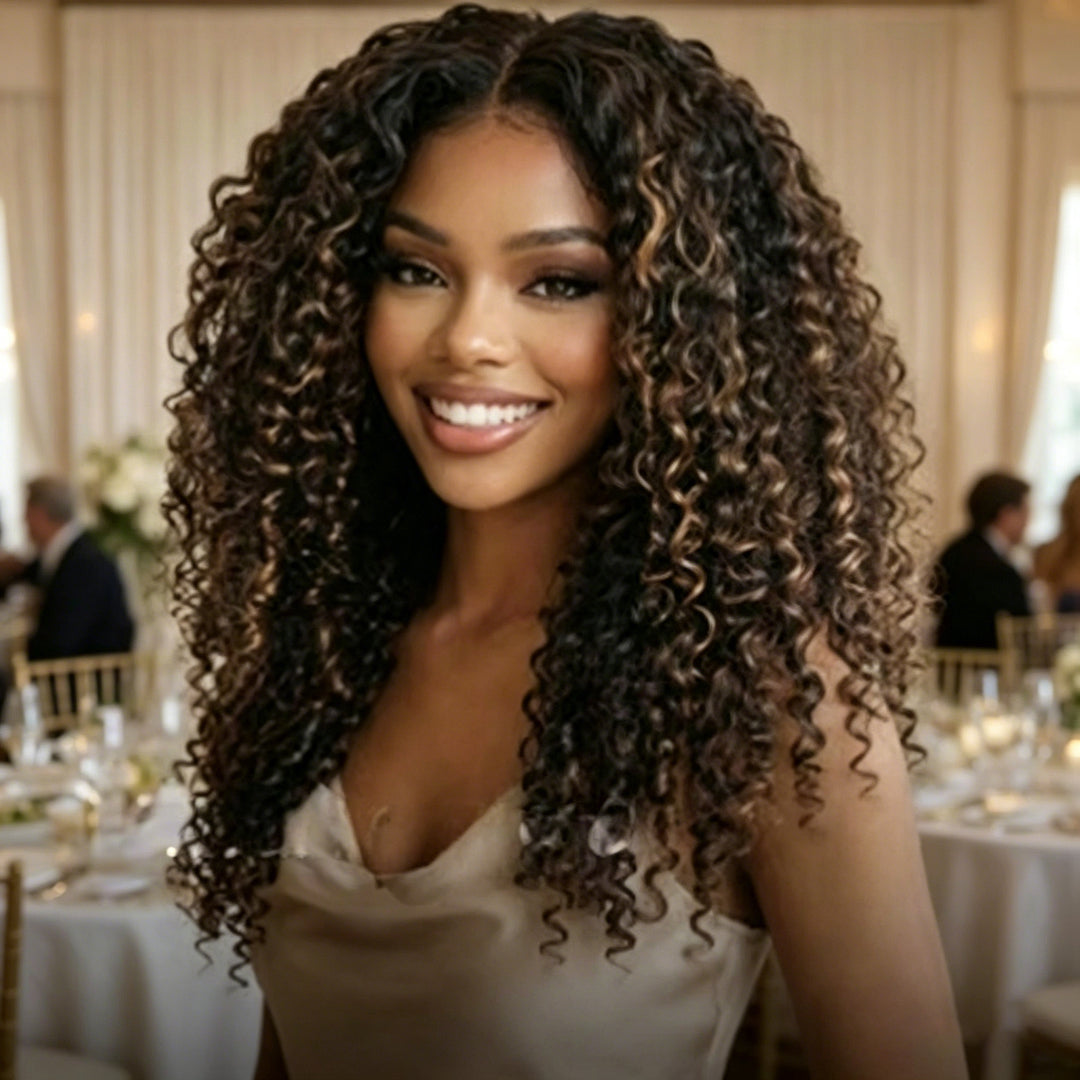 Deep Wave Wear &amp; Go Glueless HD 4X6 Lace Closure Perruque de cheveux humains