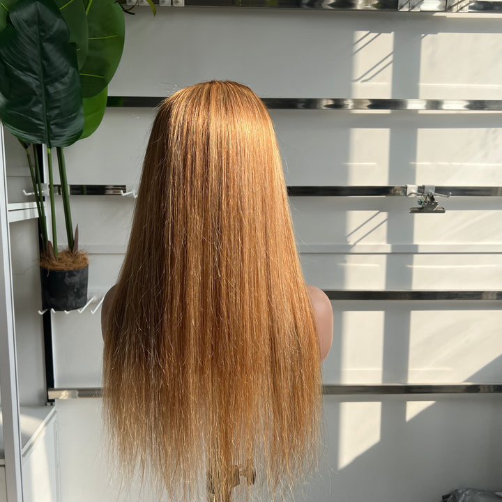 [Glueless Wig] Highlight #P27/30 Straight 4x4 & 5x5 HD Lace  Pre-cut Easy To Wear Glueless Wigs  Human Hair Wigs