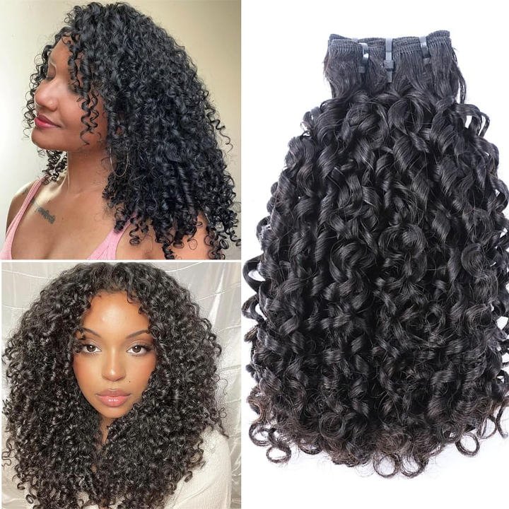 Lumiere Hair Pixie Curly 4 PCS Bundles de cheveux humains Extensions de cheveux vierges 