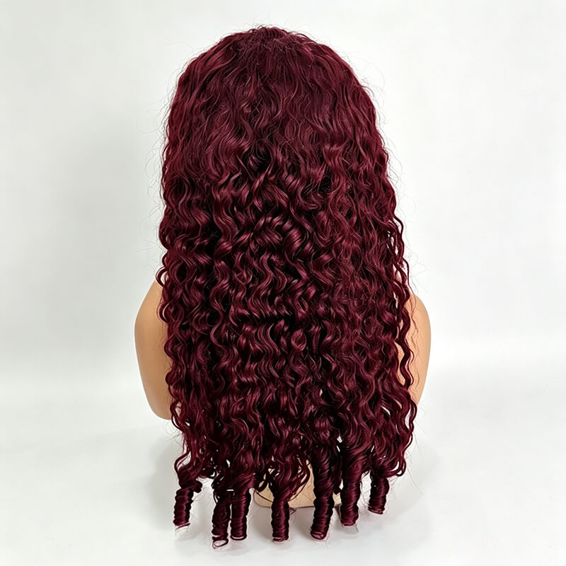 Glueless Highlight Color P4/30 Deep Wave Lace Front Wig Pré plumé avec des cheveux de bébé