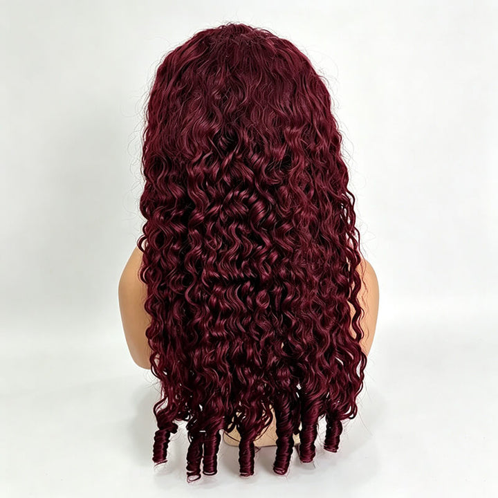 Glueless Highlight Color P4/30 Deep Wave Lace Front Wig Pré plumé avec des cheveux de bébé
