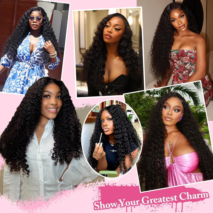 lumiere 15A Hair Brazilian Deep Wave 4 Bundles Virgin Human Hair Extensions 10-24 inches