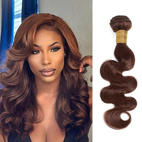 Lumiere #4 Brown Body Wave 1 Bundle Human Hair for Black Women(No Code Need)