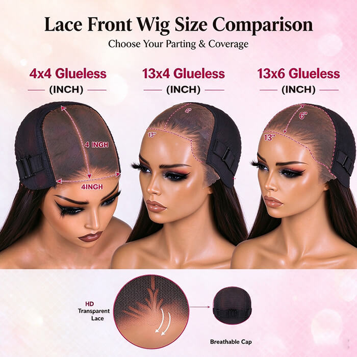 [Glueless Wig]Lumiere Silky Straight Root 4/Ash Blonde 13x4 Lace Front Wig Human Hair Wigs 200% Density(#613 Colored)