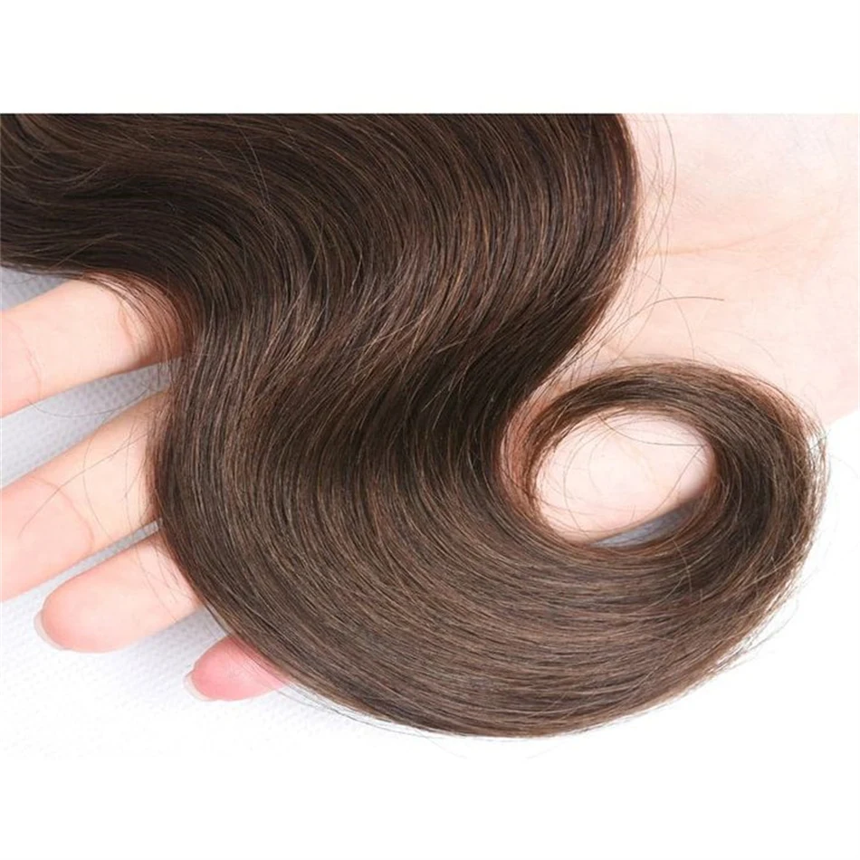 Lumiere #4 Brown Body 4 Bundles 100% Human Hair Extensions(No Code Need)