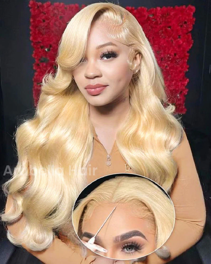 [Glueless Wig]  Lumiere 13x4 Frontal Lace Glueless 613 Blonde Body Wave Wig（No Code Need）