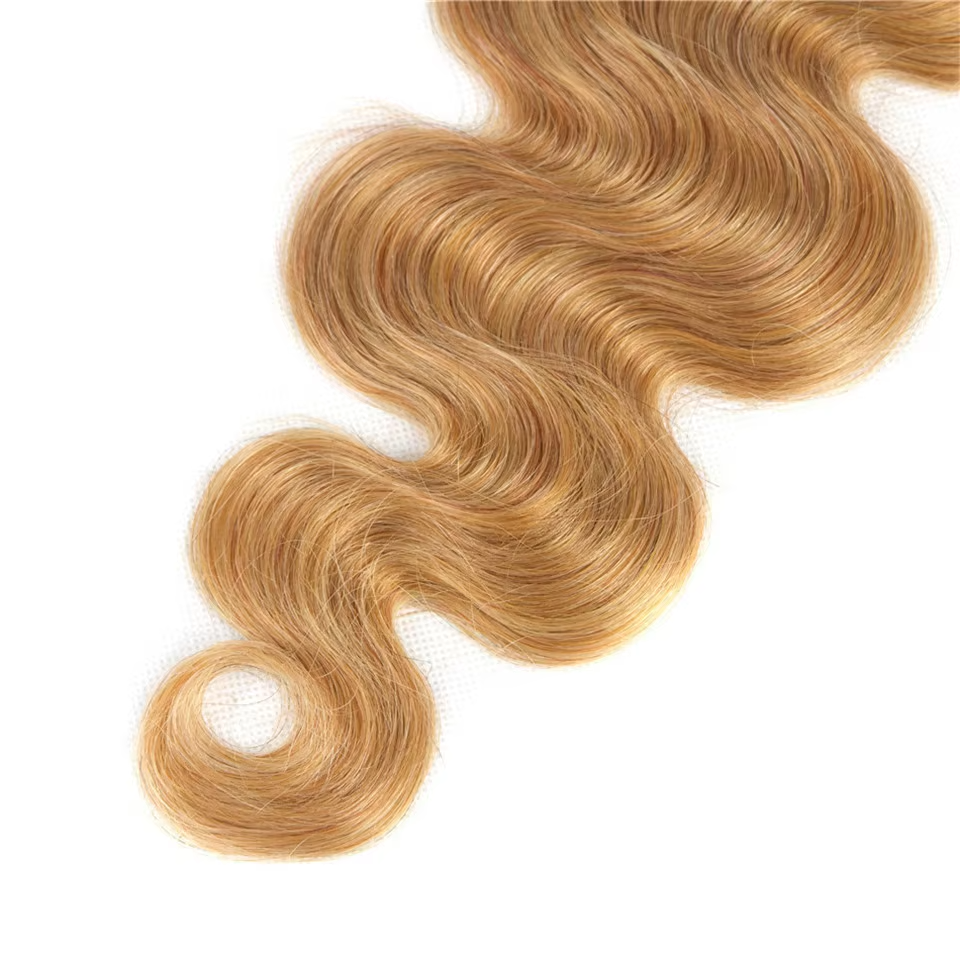 #4 Brown Body Wave 3 Bundles avec 4X4 Lace Closure 100% cheveux humains vierges 
