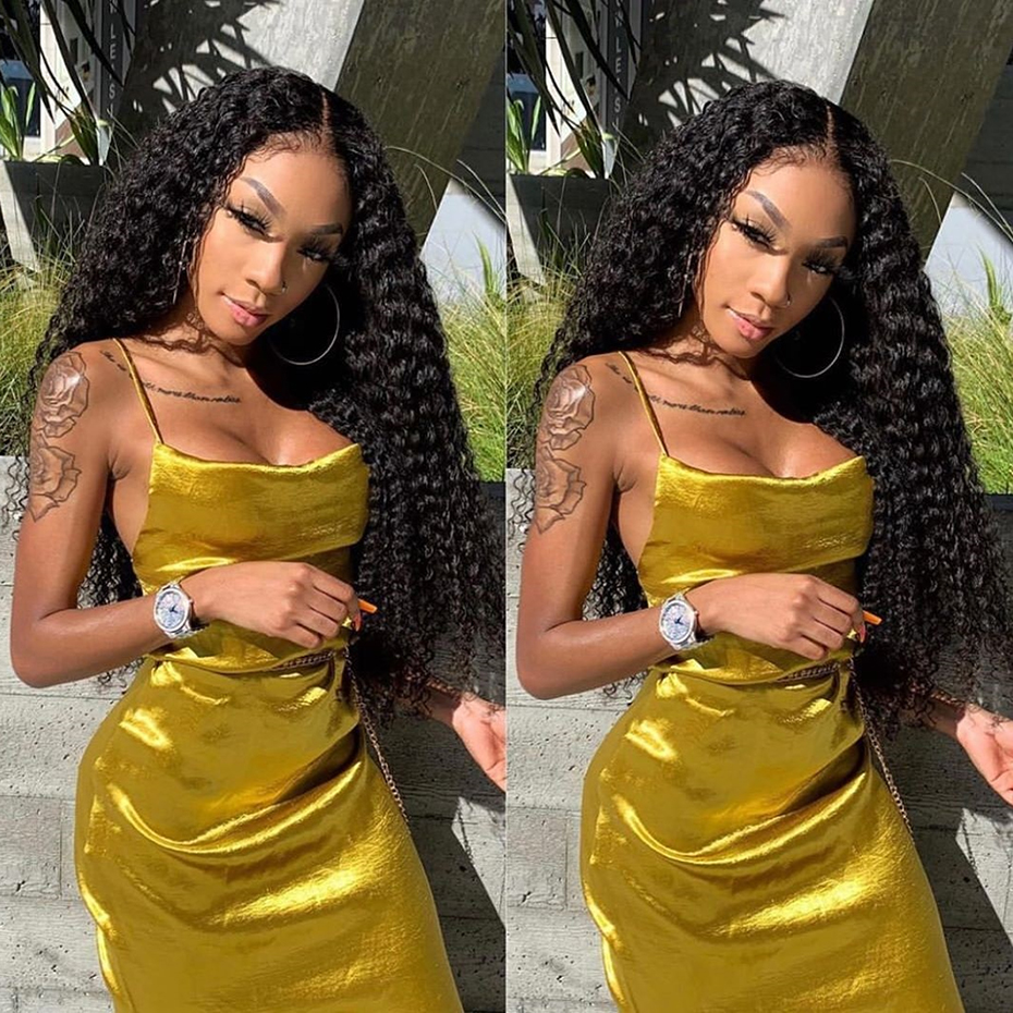 Kinky Curly 4 Bundles With Closure 5x5 Lace 100% virgin human hair