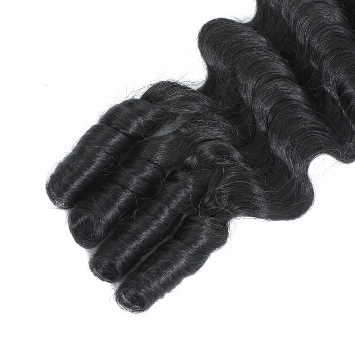 Lumiere Burmese Curly 4 Bundles Extenstions Brazilian Hair Long Lasting Natural Black