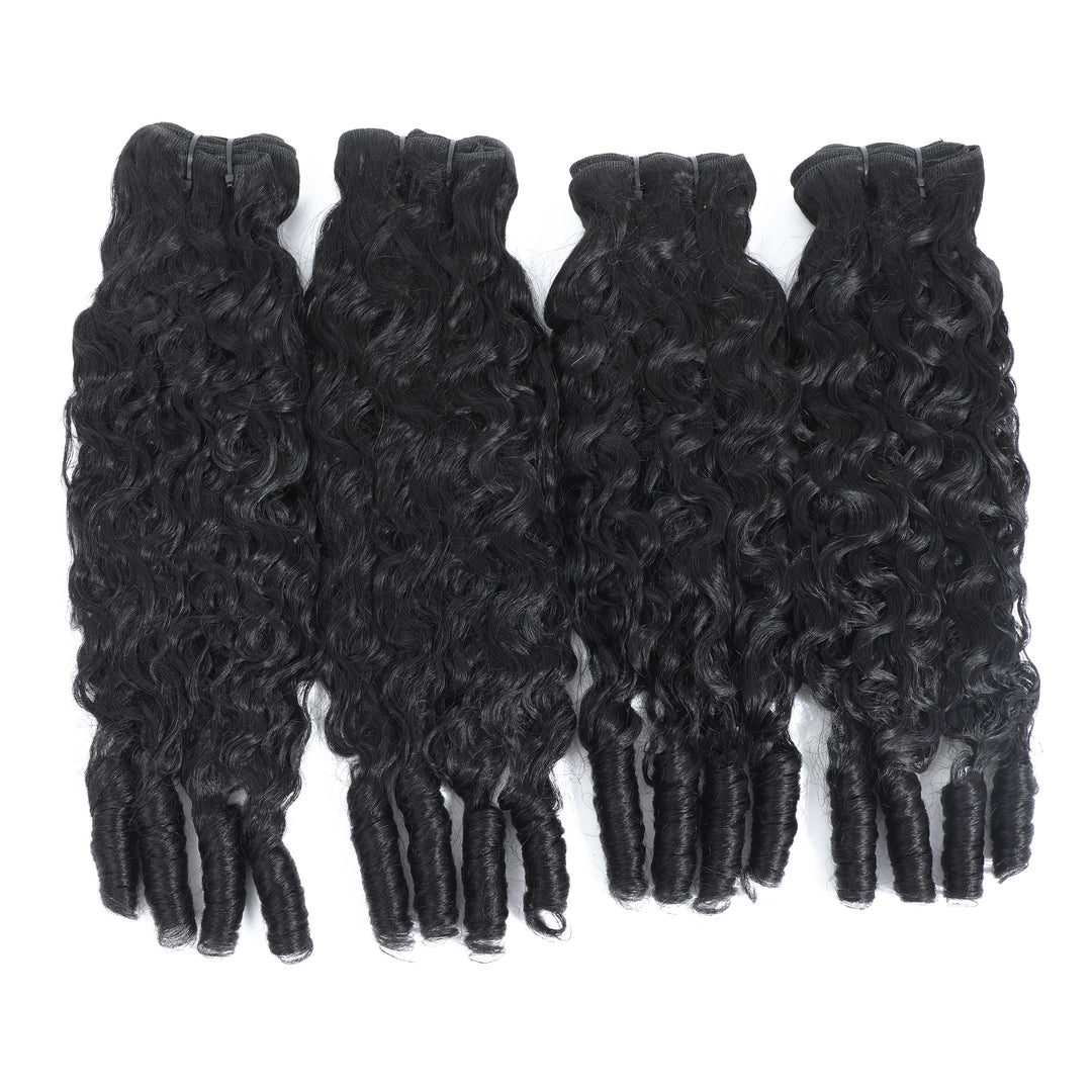 Lumiere Burmese Curly 4 Bundles Extenstions Brazilian Hair Long Lasting Natural Black