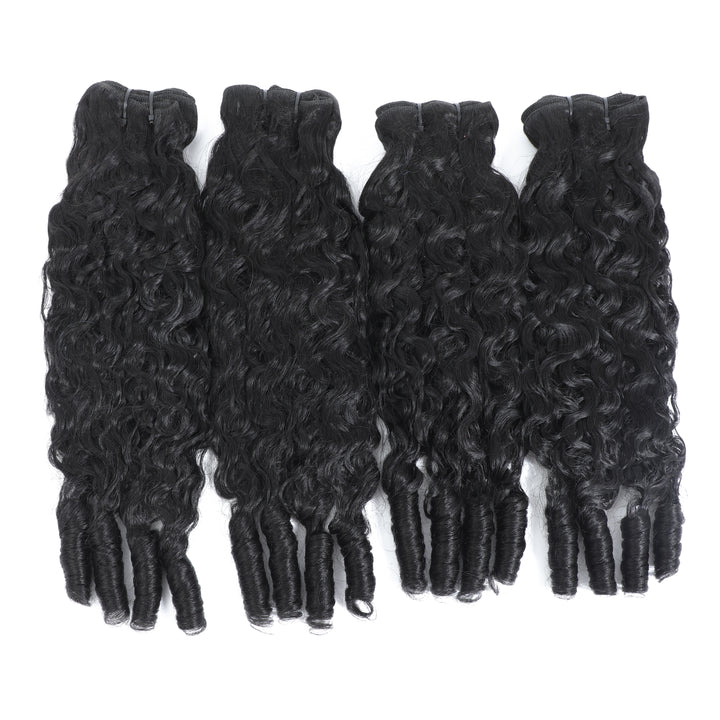 Lumiere Burmese Curly 4 Bundles Extenstions Brazilian Hair Long Lasting Natural Black