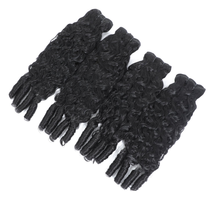 Lumiere Burmese Curly 4 Bundles Extenstions Brazilian Hair Long Lasting Natural Black