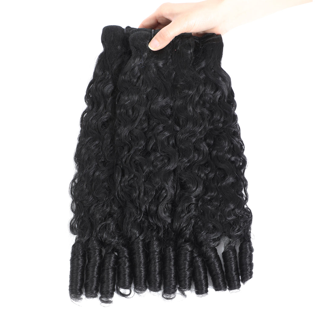 Lumiere Burmese Curly 4 Bundles Extenstions Brazilian Hair Long Lasting Natural Black