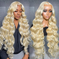 Lumiere #613 Blonde body Wave 13x4 Lace Frontal 4x4 HD Lace Human Hair Wigs (No Code Need)