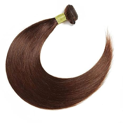 Lumiere Color #4 Brown Straight 1 Bundle Human Brazilian Virgin Hair Extensions(No Code Need)